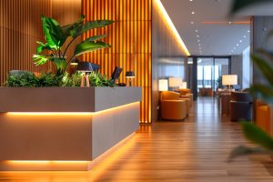 Hôtel d'entreprise avec des bureaux modernes et confortables